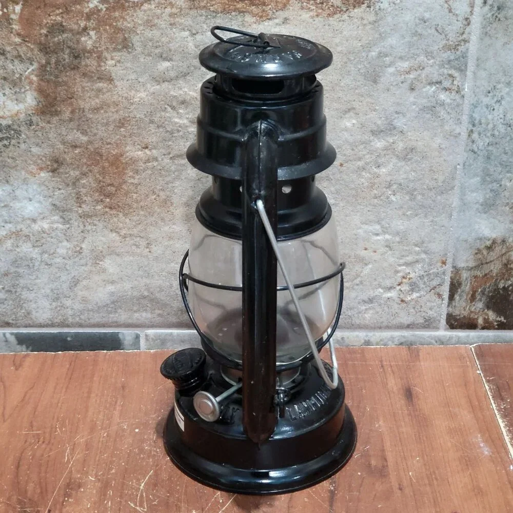 Black Hurricane Lantern Kerosene Paraffin Oil Lamp Hanging Camping Light
